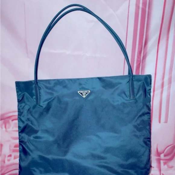 PRADA - Blue Large Tote Authentic EUC
